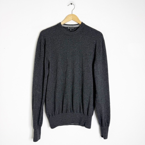 Asher Men’s Wool Cashmere Crewneck Sweater – Size Medium